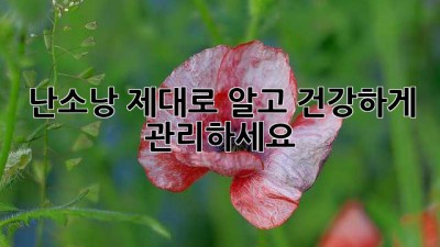 난소낭? 제대로 알고 건강하게 관리하세요!